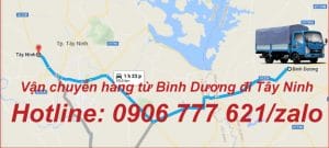 Vận chuyển hàng từ Bình Dương đi Tây Ninh