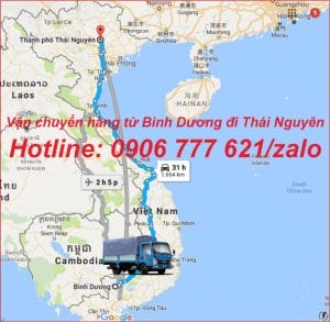 Vận chuyển hàng từ Bình Dương đi Thái Nguyên