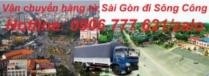 Vận chuyển hàng từ Sài Gòn đi Sông Công